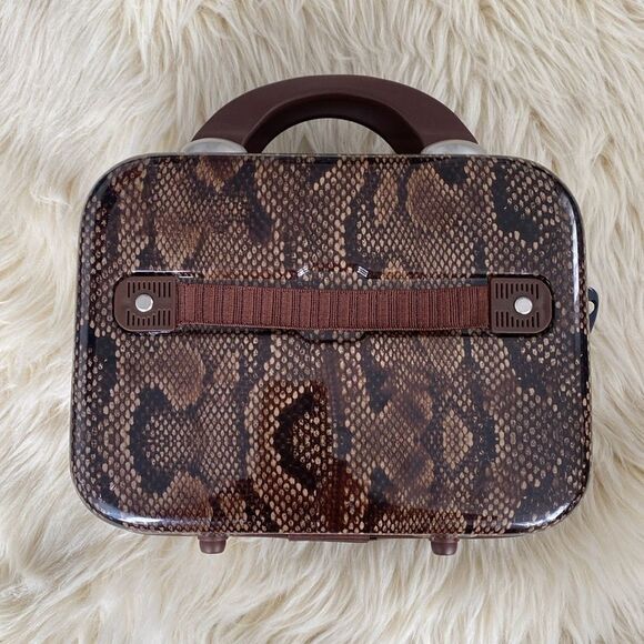 Heys USA Millano Brown Snake Skin Print Hard Shell Makeup Toiletries Case - NWOT - Picture 5 of 11